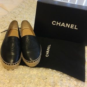CHANEL Lambskin Espadrilles Size 36